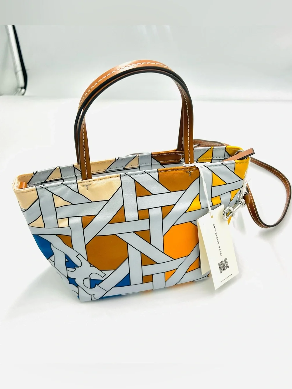 Tory Burch Nylon Printed Mini Tote NWT